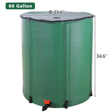 ZUN 66 Gallon Folding Rain Barrel Water Collector Green 52937167