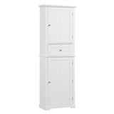 ZUN Tall Bathroom Storage Cabinet, Freestanding Storage Cabinet with Drawer and Adjustable Shelf, MDF 61004002