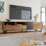 ZUN Modern TV Stand for 80'' TV Double Storage Space, Media Console Table, Entertainment Center 36477386