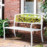 ZUN 50" Iron Outdoor Courtyard Decoration Park Leisure Bench 33511876