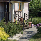 Handrails for Outdoor Steps, Wrought Iron Handrail Fits 1 to 4 Steps, Transitional Handrail with 27863696