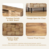 Mid Century TV Stand 2 Drawers, Media Console Table for TVs up to 85'', Entertainment Center N710P193724P