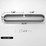 Towel Ring Gun Grey, Bath Hand Towel Square Ring Thicken Space Aluminum Round Towel Holder for 20890806