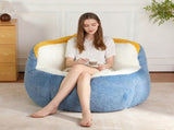 Oversized Bean Bag Chairs,Multicolor Faux Fur Couch Filled with Shredded Sponge,Large Lounger Sofa 52229130