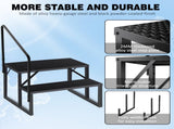 2 Step Ladder with Handrail, Swimming Pool Ladder Above Ground, 660 lb Load Capacity RV Steps with 42354588