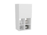 Wall Cabinet with Sink, 1 Door, 5 Shelves, White B097P350333
