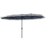 Outdoor Umbrella-Blue White 29565586