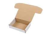50 Corrugated Paper Boxes 6x4x3" White Outside and Yellow Inside 67683696