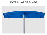 5.6 m 5-Section Extendable Roof Snow Rake Aluminum Pole, PP Blue Wheeled Shovel Head 57153459