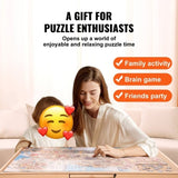 1500 Piece Rotating Wooden Jigsaw Board - 34x26 Inch, Rotating Table With Cover,Portable 15664271
