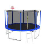 ZUN 12FT Trampoline for Kids & Adults with Basketball Hoop and Ball ,Recreational Trampolines with 36061169