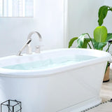 Waterfall Bathtub Faucet with Sprayer, 3-Hole Roman Filler with Hand Shower Deck Mount Waterfall W1224P206114