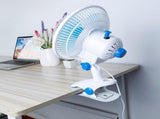 3-in-1 Clip On Fan, Quiet Small Desk Fan with 2 Speeds & Auto Oscillation, Clamp Fan for Office 14477282