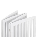24" Folding Freestanding Wood Pet Dog 4 Panel Safety Gate - White 41147664