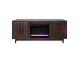 Radiance 75 inch Fireplace TV Stand, for TVs up to 85 inches, Rosewood Finish B108P345209