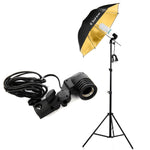 ZUN 45W Photo Photography Umbrella Lighting Kit Studio Light Bulb Non-Woven Fabric Backdrop Stand 28327601