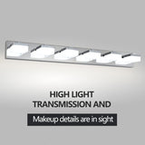 (Same as W1340110610/L2016) Modern 6-Light Chrome LED Vanity Mirror Light Fixture For Bathrooms And W1340P206831