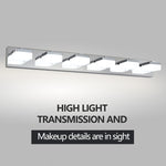 ZUN (Same as W1340110610/L2016) Modern 6-Light Chrome LED Vanity Mirror Light Fixture For Bathrooms And W1340P206831