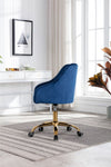 ZUN COOLMORE Velvet Home Office Desk Chair, Modern Cute Computer Chair, Wheels Height Adjustable W39531816