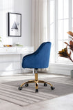 ZUN COOLMORE Velvet Home Office Desk Chair, Modern Cute Computer Chair, Wheels Height Adjustable W39531816