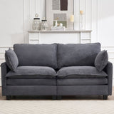 Modular Sofa , Velvet Large U-Shaped Couch Comfy Upholstered 2-Seat Sofa, 2 W2705P268484
