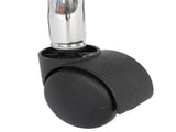 Semi PU Leather Nylon Wheel 300lbs Round Stool Plating Five-Star Feet Technician Stool Black 78090679