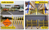 Metal Expandable Barricade, 23 Feet Retractable Fence Outdoor, Mobile Safety Barrier Gate, Easily 15839217