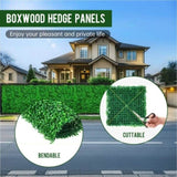 24 Pcs 24x16inch Artificial Grass Wall Panels, Decorative Boxwood Grass Backdrop for Outdoor Garden 21143649