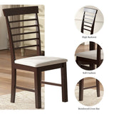 ZUN 2 PCS Retro Dining Chair Rubber Wood Dining Upholstered Chair with Backrest Cushion for Small Space W1673P147157