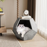 ZUN 25.98"Modern Pet Furniture Cat Carrier Side Table, Sofa Side Table, Planter MDF Multifunctional W757P164917