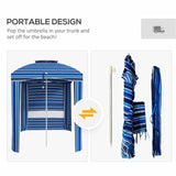 Outdoor Umbrella-Blue White 89642503