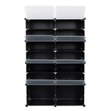 7-Tier Portable 28 Pair Shoe Rack Organizer 14 Grids Tower Shelf Storage Cabinet Stand Expandable 95502788