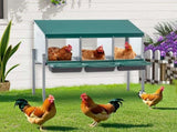 Nesting Boxes for Chickens, 3 Holes Chicken Nesting Boxes with Legs, Chicken Laying Box with Lid 92102638