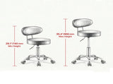 300 lbs Capacity Shop Stool with Backrest, Adjustable Roller Creeper Seat, 360&deg Swivel Padded 23085712