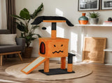 39.4" Halloween Cat Tree, Cat Tower Cat Tree for Indoor Cats with Spacious Cat Condo, Sisal 91631797