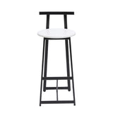 Bar Stools Kitchen Island Bar Chairs Set of 3 Metal Counter Barstools with Backrest for Dining Pub W1757P265183