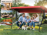 Outdoor Swing Cushions 63 Inch, Waterproof 4" Thick Porch Swing Cushion Replacement with Backrest 00865414