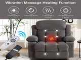 Power Lift Recliner Chair with Heat and Massage Electric Fabric Recliner Chair for Elderly with Side W1807P298721
