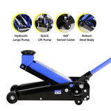 ZUN Hydraulic trolley Low Profile and Steel Racing 3Ton Capacity, Floor Jack with Piston W123994430