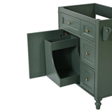 ZUN 30'' Bathroom Vanity without Top Sink, Modern Bathroom Storage Cabinet with 2s and a Tip-out N710P172014F