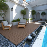 DIY friendly, easy to clean interlocking deck tiles, 11.8"x11.8" patio flooring 44 pieces per 90862362