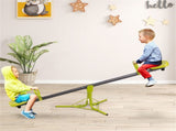 Kids Rotating Seesaw 70.9"x26.4"x27.6", Plastic & Iron Pipe Construction 154LBS Combined Weight 32438846