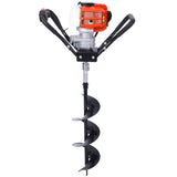 ZUN Post Hole Digger, 43cc Post Hole Digger, Gas Powered Earth Digger with 6&8" and absorber,Earth Auger W465109914