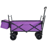 480Lbs Collapsible Wagon with Canopy,Wagon Stroller with 7" All-Terrain Wheels, Lightweight Foldable W321P269230