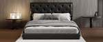 ZUN Queen Size Tufted Upholstered Platform Bed, Black WF325836AAB