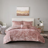 Twin/Twin XL Velvet Comforter Set with Throw Pillow B03595886