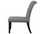 Grey and Rustic Espresso Tufted Side Chairs B062P145439