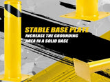 Parking Bollard Post, Bollards Steel 36 inch, 4.5 Inch Diameter Bollard Covers, Yellow Powder Coated 81903164