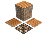 27pcs Wood Interlocking Deck Tiles 11.8"x11.8", Waterproof Flooring Tiles for Indoor and Outdoor, 26135627