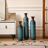 Floor metal vase modern style decoration droplet shaped white metal vase 3-piece set gorgeous W2796P290478